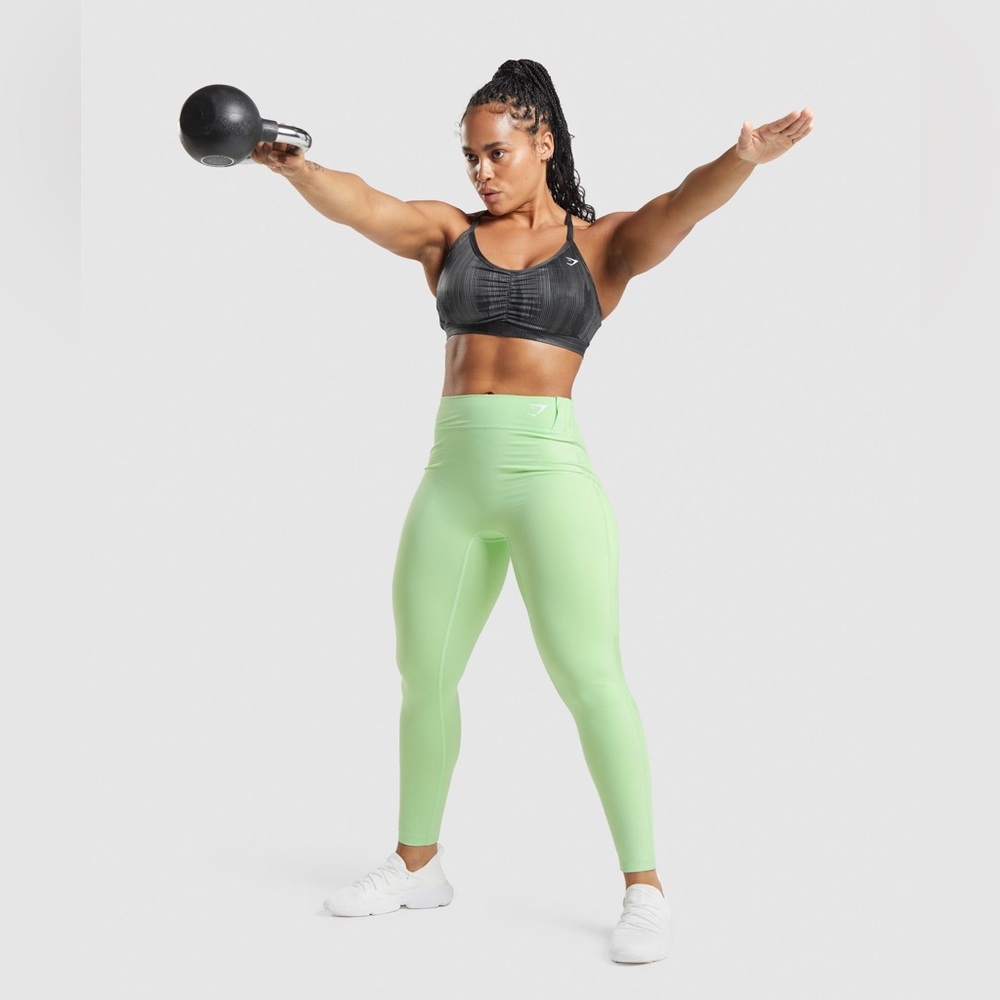 NEW GYMSHARK sports leggings Bali green